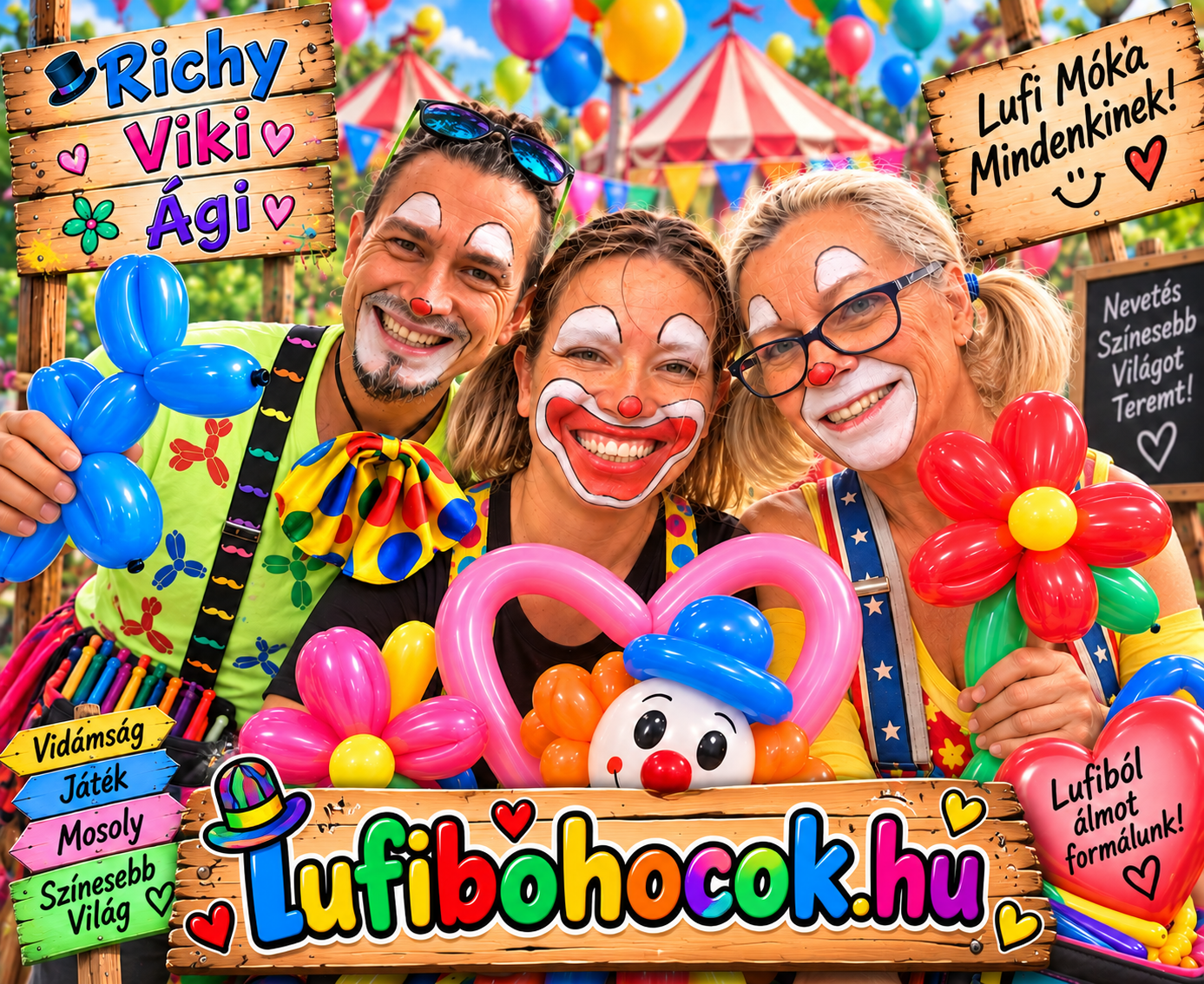 Richy, Viki és Ági – Lufibohócok